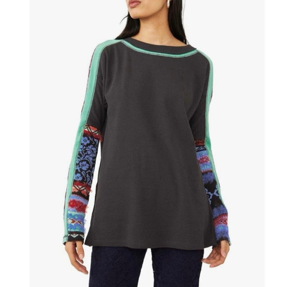 Free People On My Way Cuff Sweater Top Size Small
